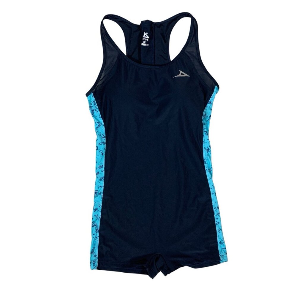 Pirma Navy Blue One Piece Swimsuit G Racerback Athletic Swimwear‎ Blue Small